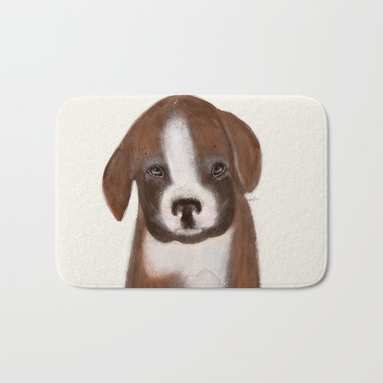 little boxer Bath Mat