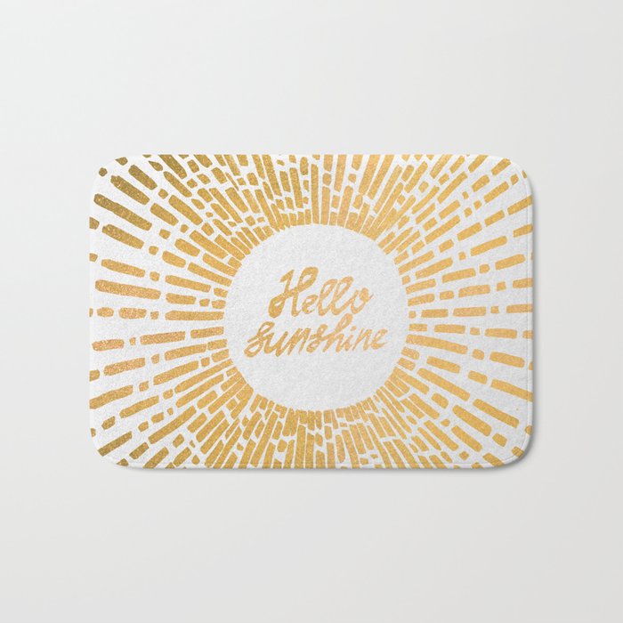 Hello Sunshine Gold Bath Mat