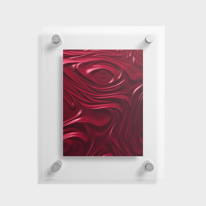 Bright Red Fractal Floating Acrylic Print