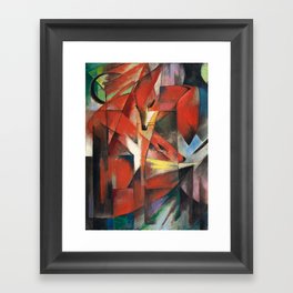 "The Foxes" by Franz Marc, 1913 Framed Art Print