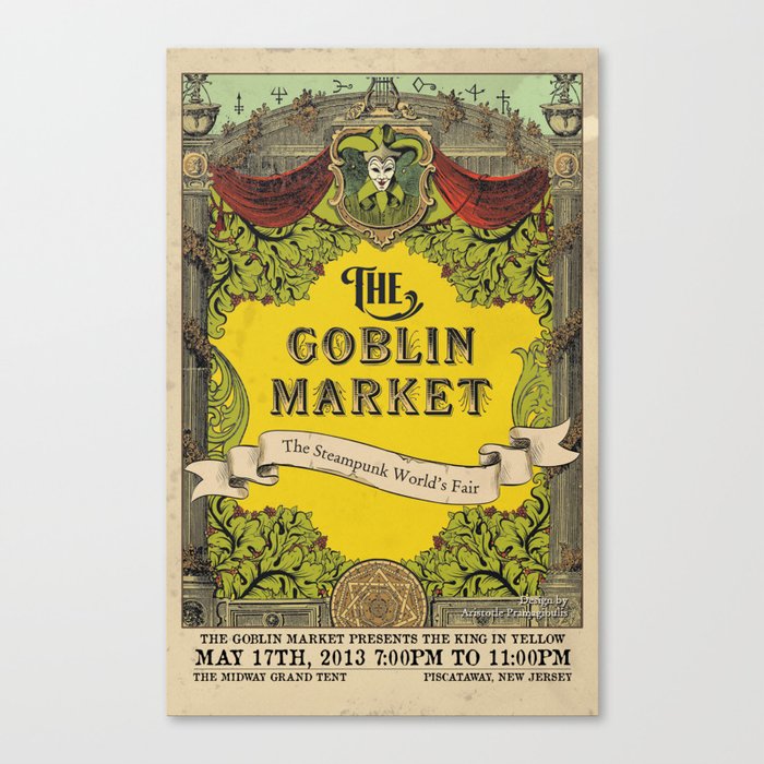 The Goblin Market King in Yellow Poster Canvas Print