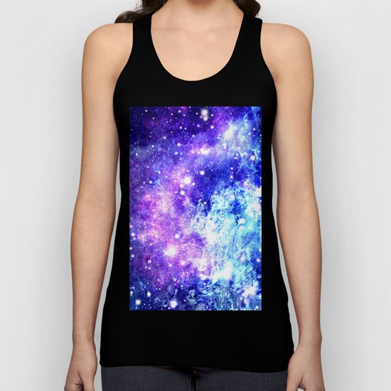 Chaotic Space : Galaxy Bright Purple & Blue Unisex Tank Top