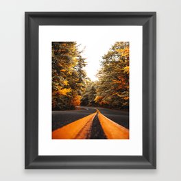 on the road in vermont Framed Art Print