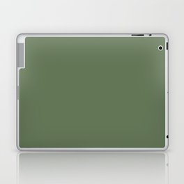 Dark Green Solid Color Pantone Dill 18-0108 TCX Shades of Green Hues Laptop Skin