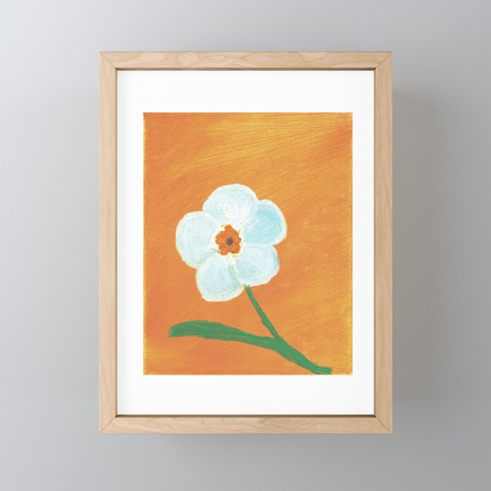 Forget Me Not 1 Framed Mini Art Print | Painting, Oil, Floral