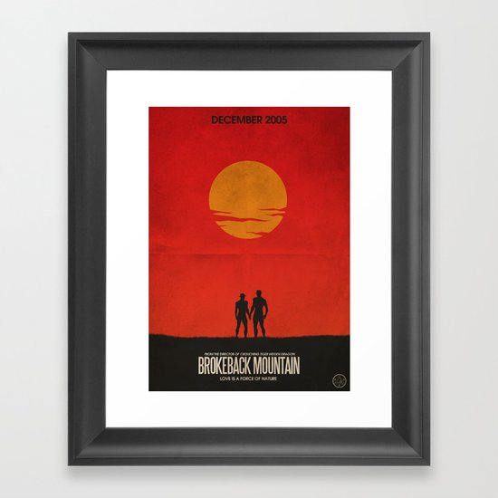 Brokeback Mountain Film Poster Framed Art Print