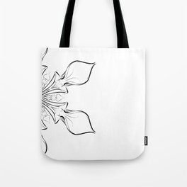 Digital drawing floral abstract design Tote Bag