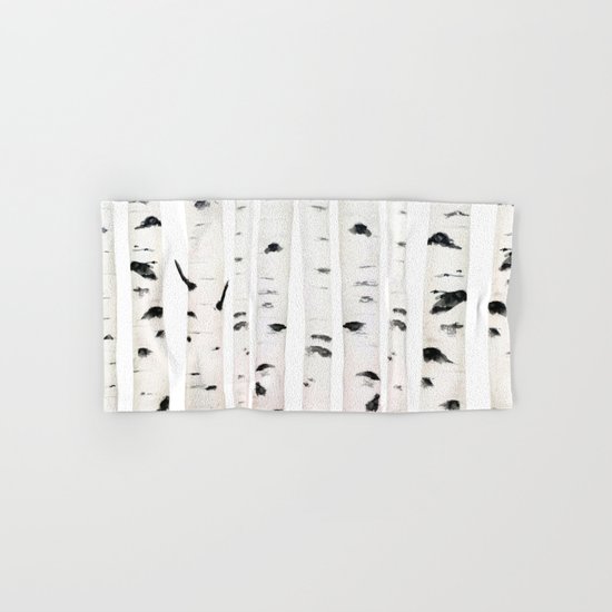 birch horizontal Hand & Bath Towel