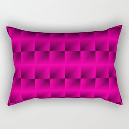 A vertical ribbon of raised squares with intersecting pink rectangular triangles and highlights. Rectangular Pillow