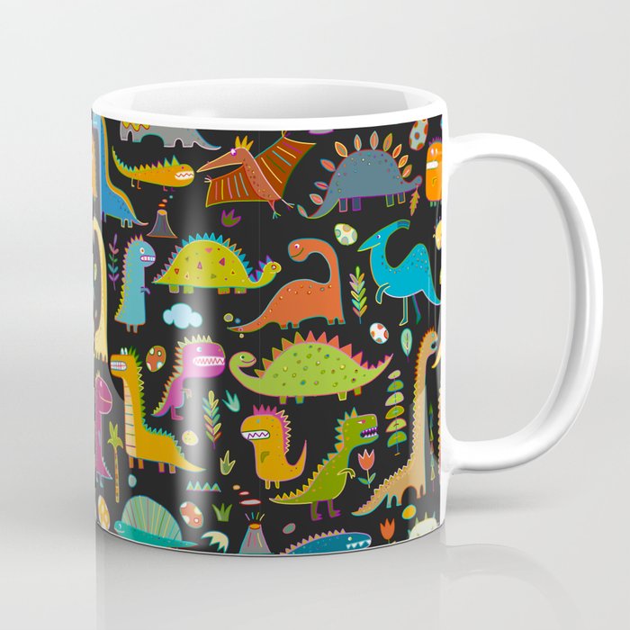 Funny dinosaur seamless pattern Coffee Mug