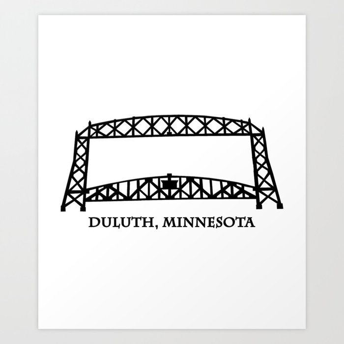 Duluth Mn Aerial Lift Bridge Art Print By Gorff Society6