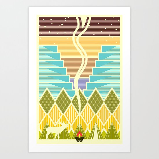 Night Camping Art Print