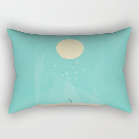 Moon Flower Rectangular Pillow