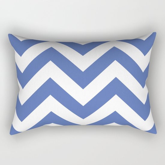 Large chevron pattern / royal blue Rectangular Pillow