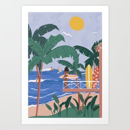 Beach House Art Print