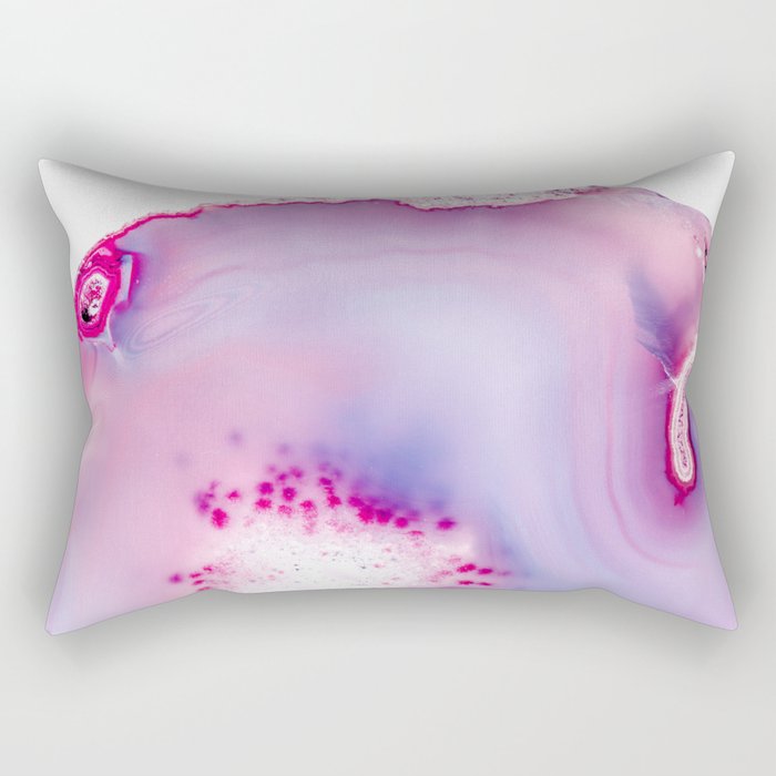 Agate - pink violet Rectangular Pillow