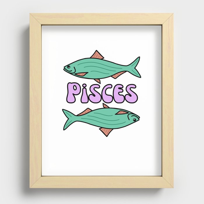 Pisces - Fish - Astrological Zodiac Sign Recessed Framed Print