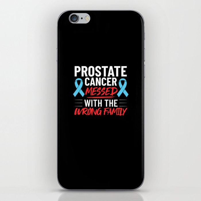 Prostate Cancer Blue Ribbon Survivor Awareness iPhone Skin