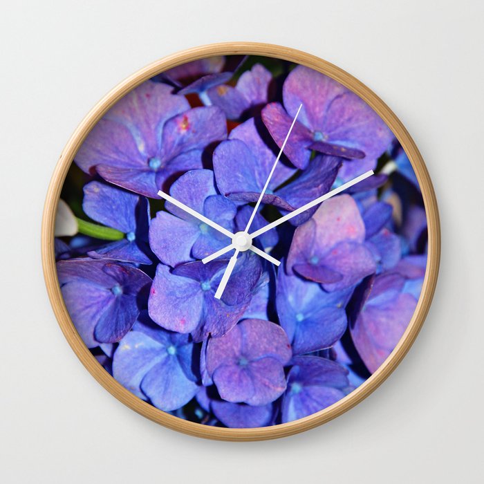 Hydrangea Wall Clock