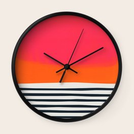 Sunset Ripples Wall Clock