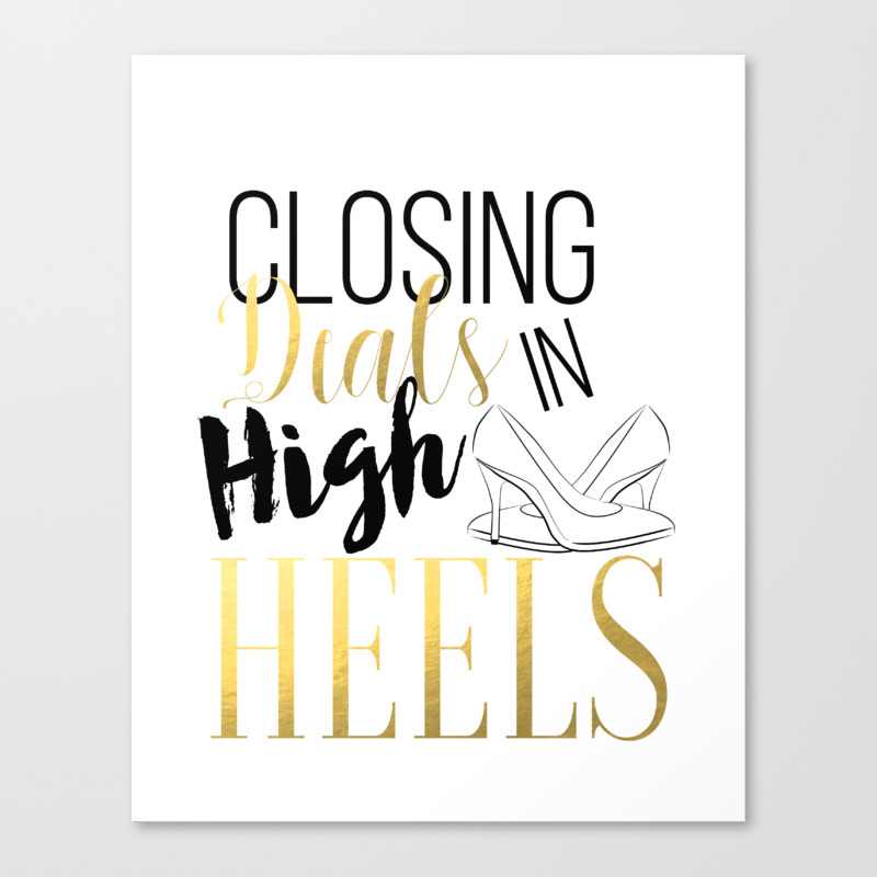 Closing Deals In High Heels Fashion Print Canvas Print By Nathanmooredesigns Society6