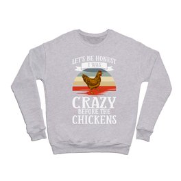 Chicken Farmer Gardening Lady Hen Crewneck Sweatshirt