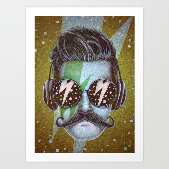 Dude (green) Art Print