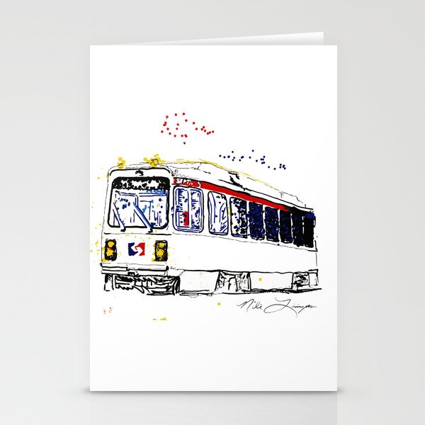 Septa Trolley Art: Philly Public Transportation Stationery Cards