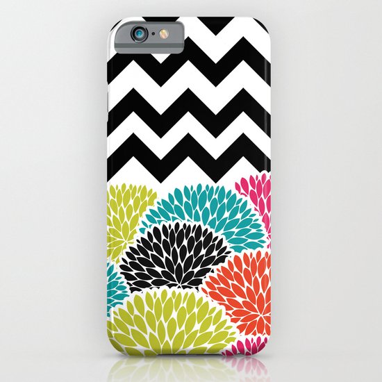 Tropical Flowers Chevron iPhone & iPod Case