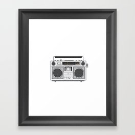 Vintage Portable Radio Cassette Player Retro Framed Art Print