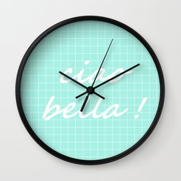 Ciao Bella! - seafoam Wall Clock