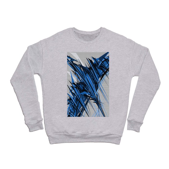 Blue Black and Grey Scratchy Background. Crewneck Sweatshirt