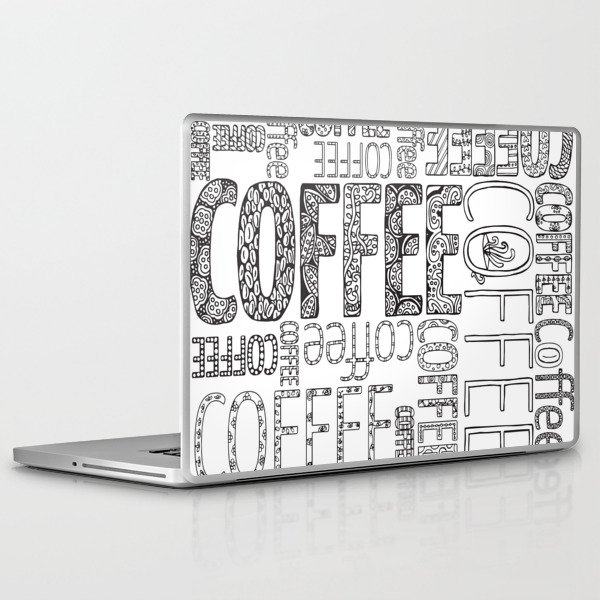 Color-in coffee typography art coloring page Laptop & iPad ...