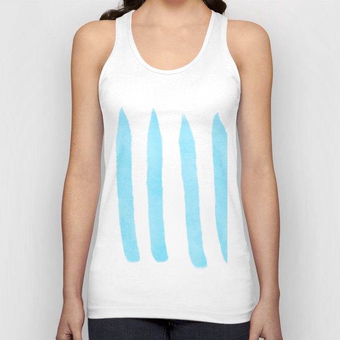 Watercolor Vertical Lines With White 37 Tank Top