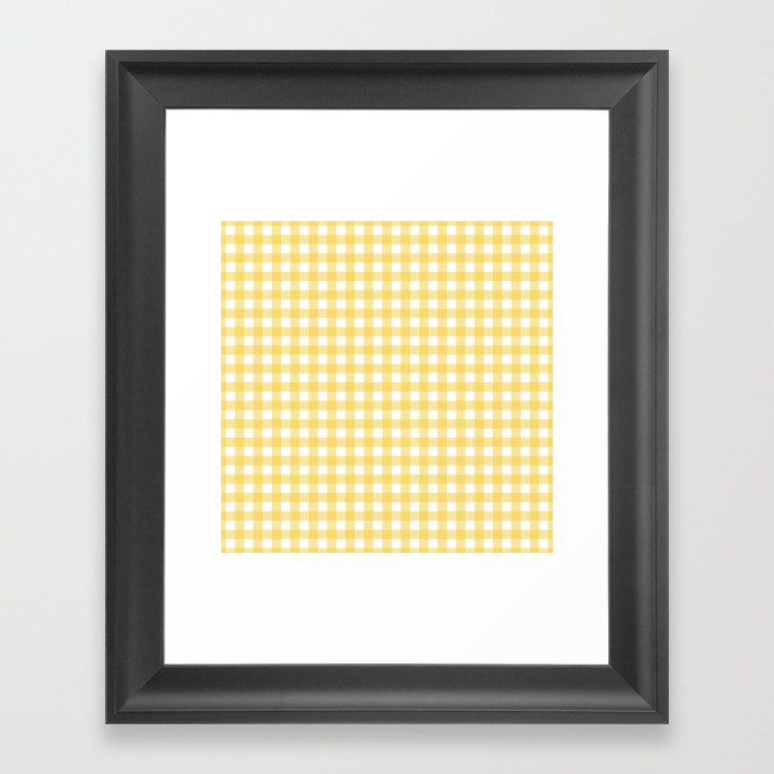 Yellow Gingham Framed Art Print