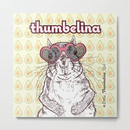 Little Thumbelina Girl: heart sunnies Metal Print | Avocado, Squirrel, Heart, Typography, Illustration, Cute, Greysquirrel, Animal, Digial, Ink Pen 