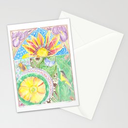 Favorite Things, Flowers and Fauna Stationery Card