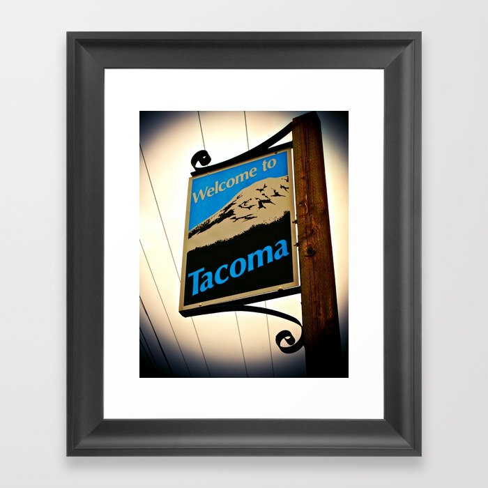 Welcome to Tacoma Framed Art Print