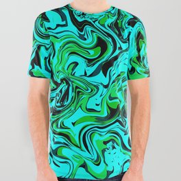 Green Glow Ice Cream All Over Graphic Tee