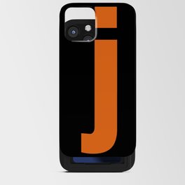 letter J (Orange & Black) iPhone Card Case