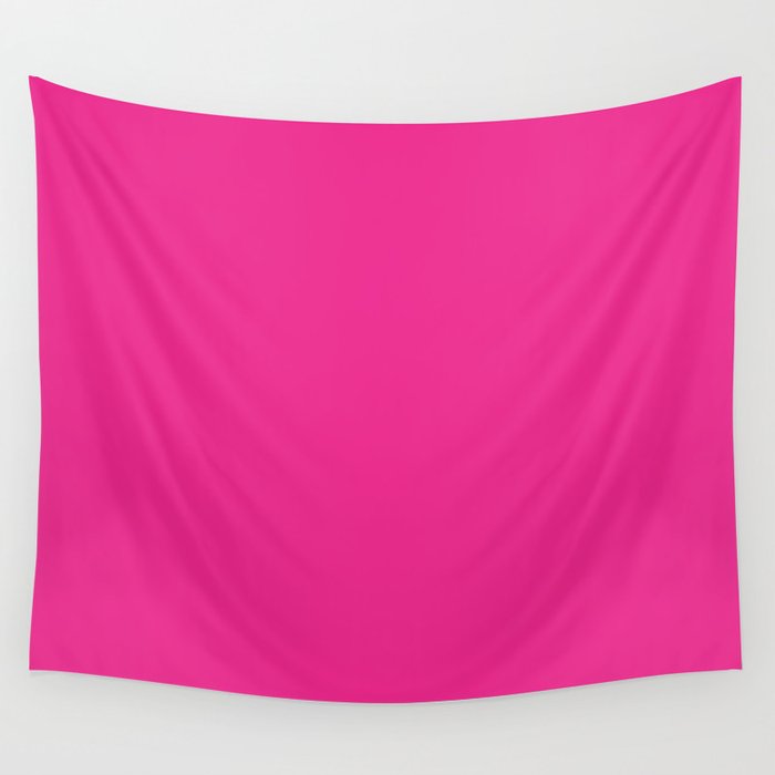 Solid Fushia Pink Color Wall Tapestry