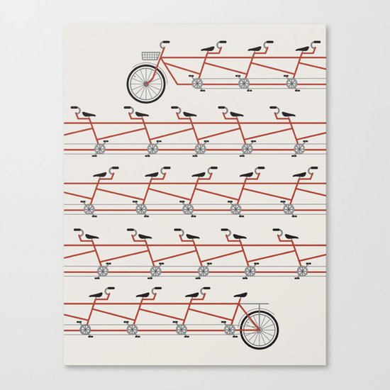 Stretched Out Tandem Canvas Print