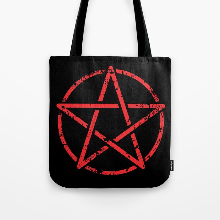 Red Pentagram Tote Bag