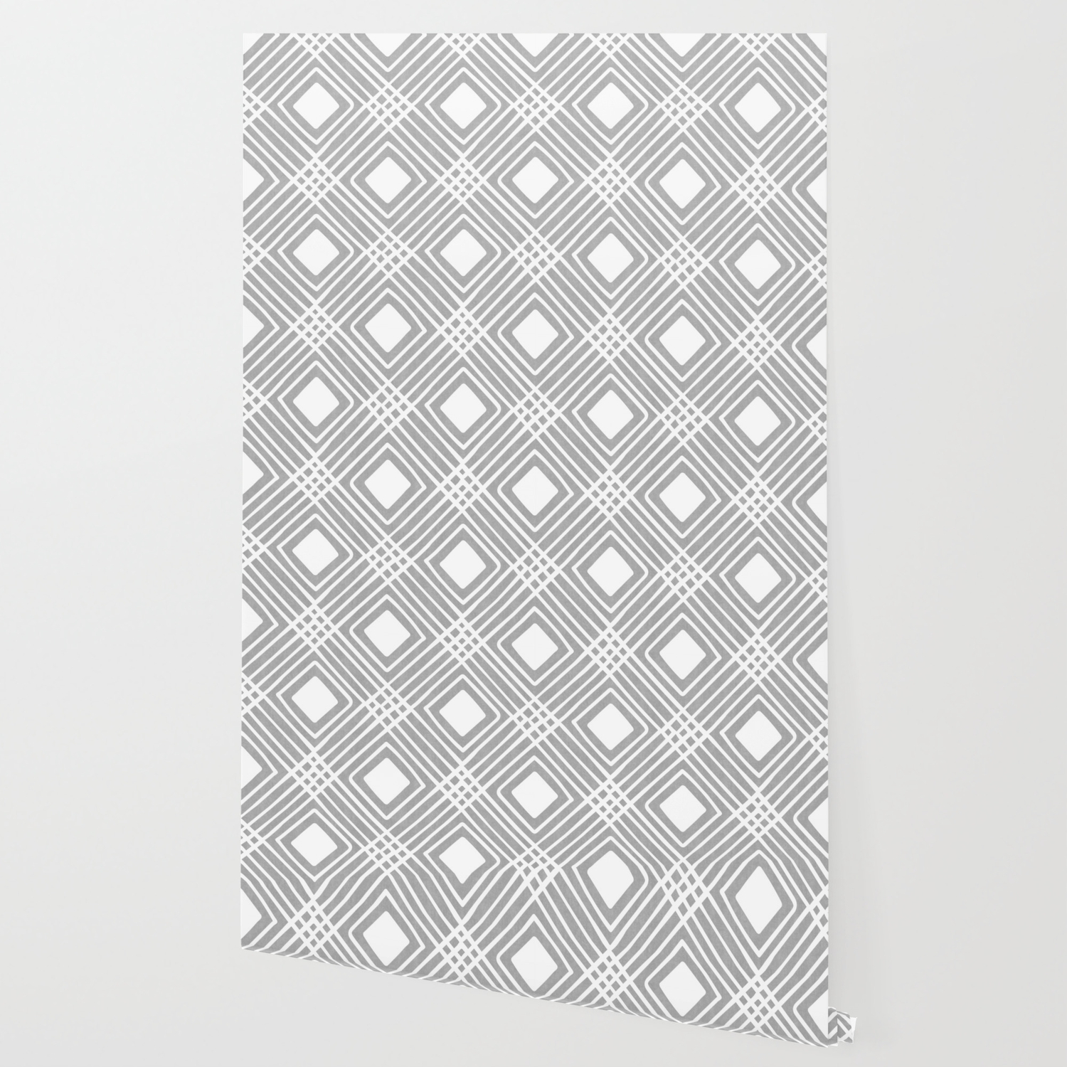 Criss Cross Diamond Pattern In Gray Wallpaper By Beckybailey1
