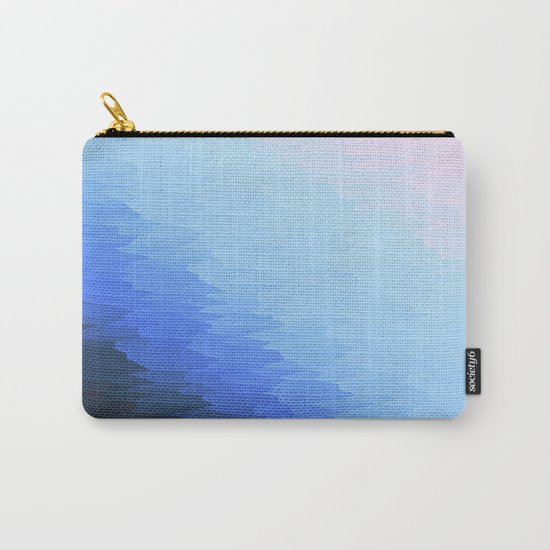 Blue Texture Ombre Carry-All Pouch