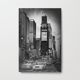 NEW YORK CITY Times Square | Monochrome Metal Print | Monochrome, Photo, Streetscene, Sightseeing, Newyorkcity, Usa, 7Thavenue, Urban, Attraction, Manhattan 