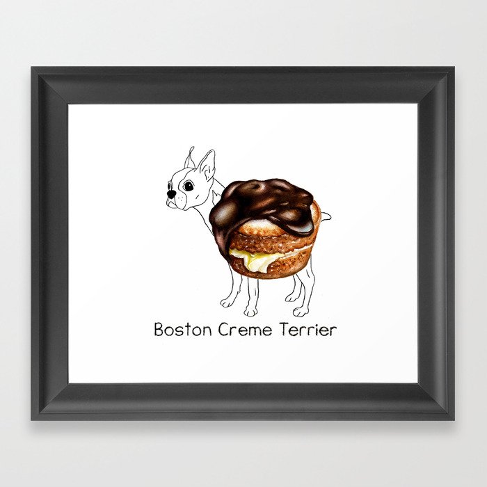 Dog Treats - Boston Creme Terrier Framed Art Print