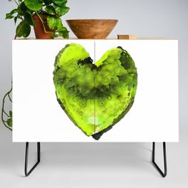 Big Green Heart Art by Sharon Cummings Credenza