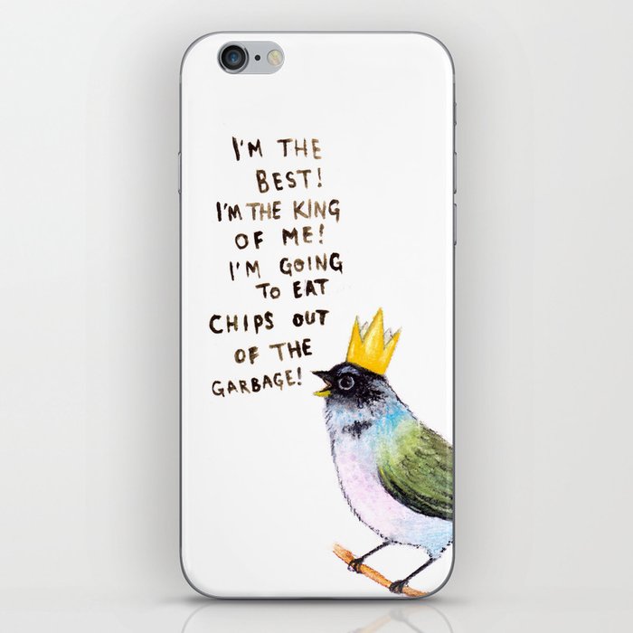 trash bird self affirmations iPhone Skin