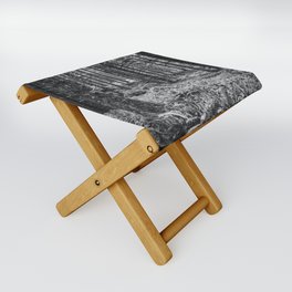 Black and White Forest Folding Stool